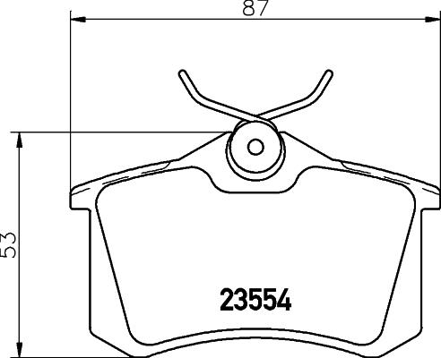 HELLA 8DB 355 045-071 - Тормозные колодки, дисковые, комплект autospares.lv