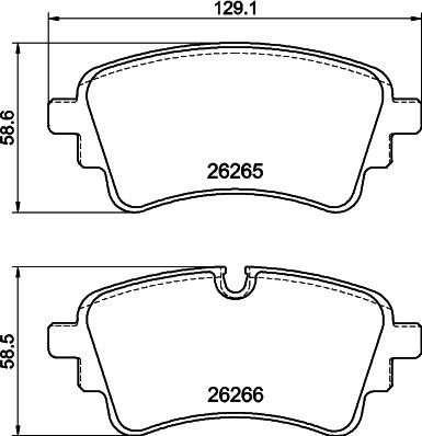 HELLA 8DB 355 040-941 - Тормозные колодки, дисковые, комплект autospares.lv