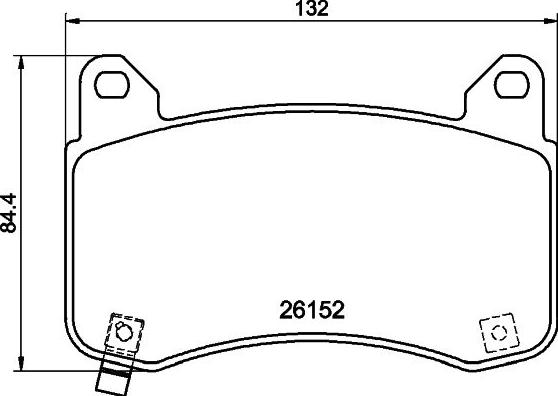 HELLA 8DB 355 040-901 - Тормозные колодки, дисковые, комплект autospares.lv