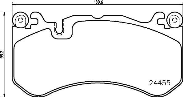 HELLA 8DB 355 040-091 - Тормозные колодки, дисковые, комплект autospares.lv