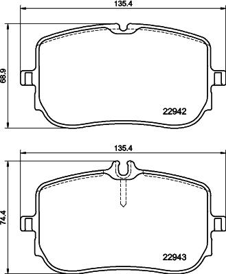 HELLA 8DB 355 040-161 - Тормозные колодки, дисковые, комплект autospares.lv