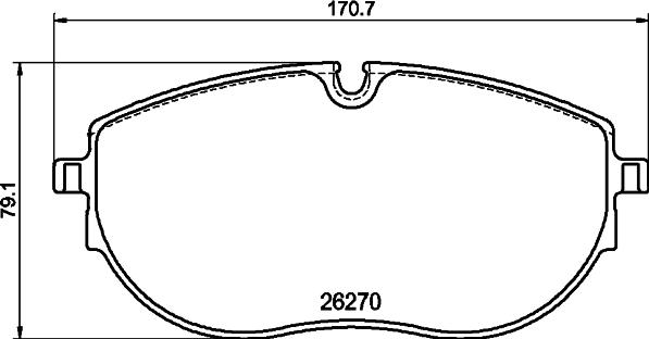 HELLA 8DB 355 040-891 - Тормозные колодки, дисковые, комплект autospares.lv