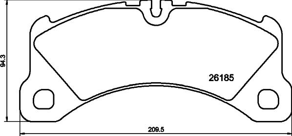 HELLA 8DB 355 040-201 - Тормозные колодки, дисковые, комплект autospares.lv