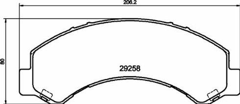 HELLA 8DB 355 040-281 - Тормозные колодки, дисковые, комплект autospares.lv