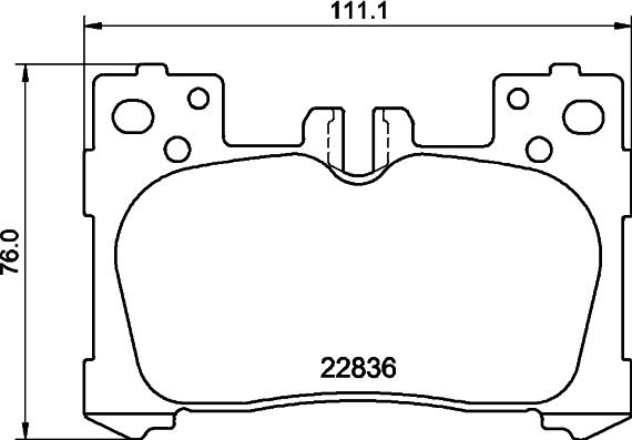 HELLA 8DB 355 040-741 - Тормозные колодки, дисковые, комплект autospares.lv