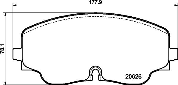 HELLA 8DB 355 041-051 - Тормозные колодки, дисковые, комплект autospares.lv