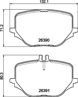 HELLA 8DB 355 041-121 - Тормозные колодки, дисковые, комплект autospares.lv