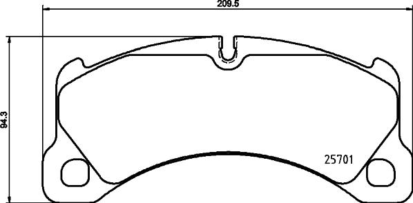 HELLA 8DB 355 043-051 - Тормозные колодки, дисковые, комплект autospares.lv