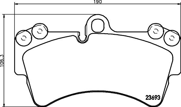 HELLA 8DB 355 043-161 - Тормозные колодки, дисковые, комплект autospares.lv