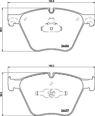 HELLA 8DB 355 043-281 - Тормозные колодки, дисковые, комплект autospares.lv