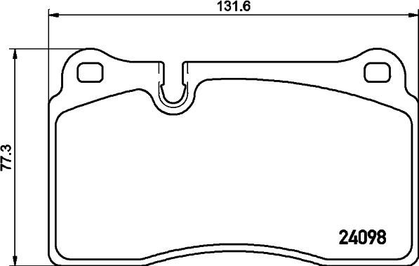 HELLA 8DB 355 043-231 - Тормозные колодки, дисковые, комплект autospares.lv