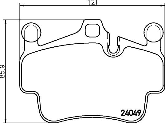 HELLA 8DB 355 043-221 - Тормозные колодки, дисковые, комплект autospares.lv