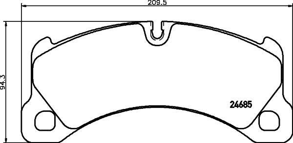 HELLA 8DB 355 042-941 - Тормозные колодки, дисковые, комплект autospares.lv