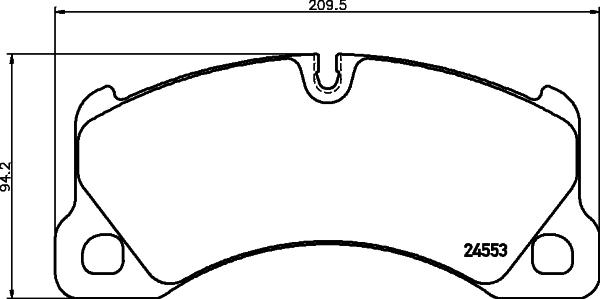 HELLA 8DB 355 042-931 - Тормозные колодки, дисковые, комплект autospares.lv