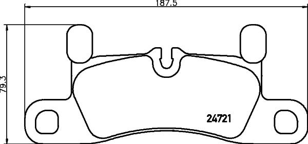 HELLA 8DB 355 042-921 - Тормозные колодки, дисковые, комплект autospares.lv