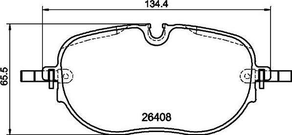 HELLA 8DB 355 042-671 - Тормозные колодки, дисковые, комплект autospares.lv