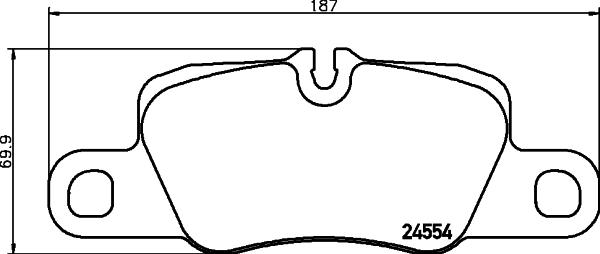 HELLA 8DB 355 042-881 - Тормозные колодки, дисковые, комплект autospares.lv