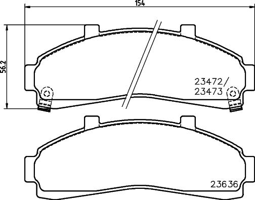 HELLA 8DB 355 009-941 - Тормозные колодки, дисковые, комплект autospares.lv