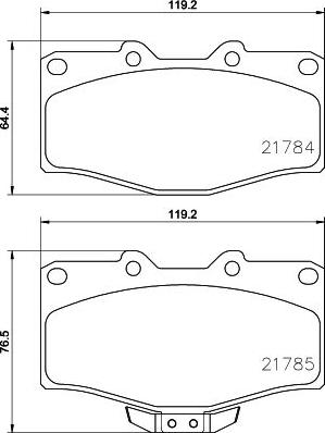 HELLA 8DB 355 009-471 - Тормозные колодки, дисковые, комплект autospares.lv