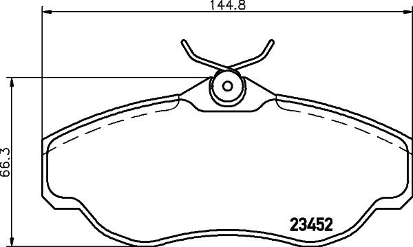 HELLA 8DB 355 009-531 - Тормозные колодки, дисковые, комплект autospares.lv