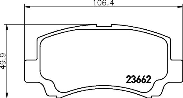 HELLA 8DB 355 009-681 - Тормозные колодки, дисковые, комплект autospares.lv