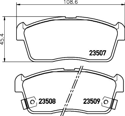 HELLA 8DB 355 009-631 - Тормозные колодки, дисковые, комплект autospares.lv