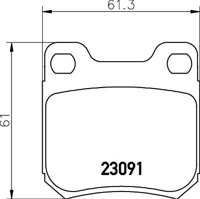 HELLA 8DB 355 009-041 - Тормозные колодки, дисковые, комплект autospares.lv