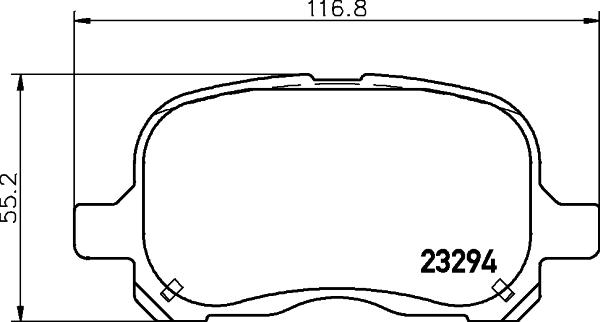 HELLA 8DB 355 009-251 - Тормозные колодки, дисковые, комплект autospares.lv