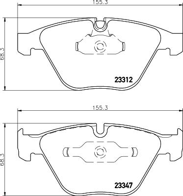 HELLA 8DB 355 009-271 - Тормозные колодки, дисковые, комплект autospares.lv