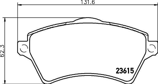 HELLA 8DB 355 009-761 - Тормозные колодки, дисковые, комплект autospares.lv