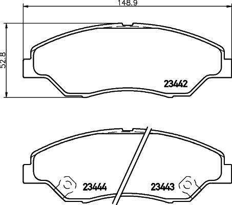 ACKOJAP A53-2103 - Тормозные колодки, дисковые, комплект autospares.lv