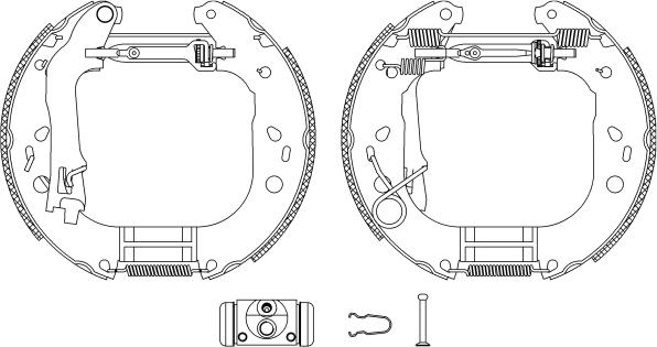 HELLA 8DB 355 004-871 - Комплект тормозных колодок, барабанные autospares.lv