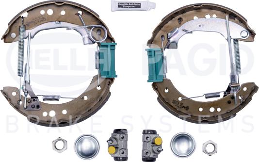 HELLA 8DB 355 004-731 - Комплект тормозных колодок, барабанные autospares.lv