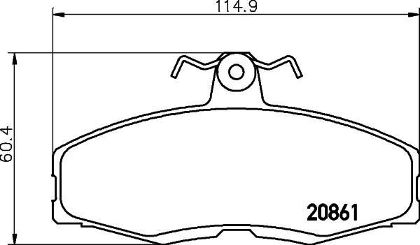 HELLA 8DB 355 005-941 - Тормозные колодки, дисковые, комплект autospares.lv