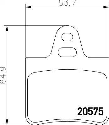 HELLA 8DB 355 005-901 - Тормозные колодки, дисковые, комплект autospares.lv