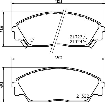 HELLA 8DB 355 005-661 - Тормозные колодки, дисковые, комплект autospares.lv