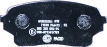 HELLA 8DB 355 006-941 - Тормозные колодки, дисковые, комплект autospares.lv