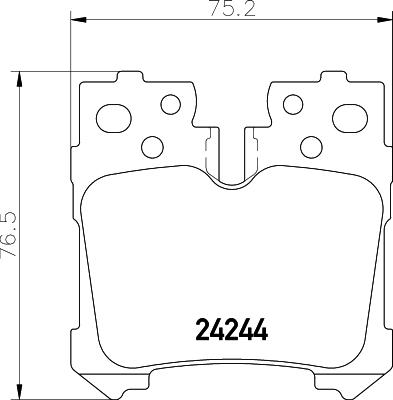 HELLA 8DB 355 006-651 - Тормозные колодки, дисковые, комплект autospares.lv