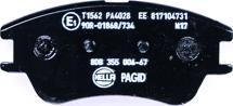 HELLA 8DB 355 006-671 - Тормозные колодки, дисковые, комплект autospares.lv