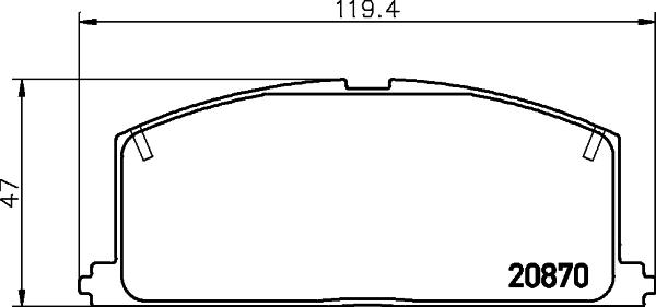 HELLA 8DB 355 006-091 - Тормозные колодки, дисковые, комплект autospares.lv