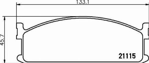 HELLA 8DB 355 006-131 - Тормозные колодки, дисковые, комплект autospares.lv