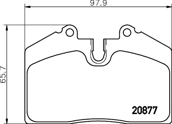 HELLA 8DB 355 006-351 - Тормозные колодки, дисковые, комплект autospares.lv