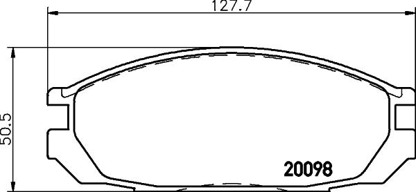 HELLA 8DB 355 006-251 - Тормозные колодки, дисковые, комплект autospares.lv