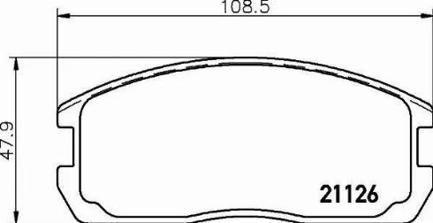 HELLA 8DB 355 006-201 - Тормозные колодки, дисковые, комплект autospares.lv