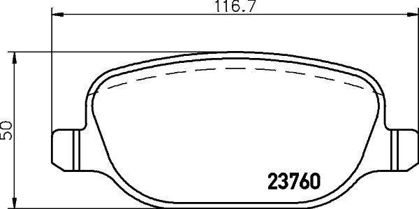 HELLA 8DB 355 006-741 - Тормозные колодки, дисковые, комплект autospares.lv