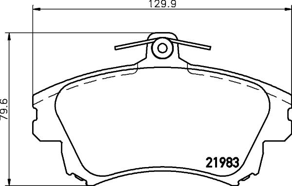 HELLA 8DB 355 006-711 - Тормозные колодки, дисковые, комплект autospares.lv