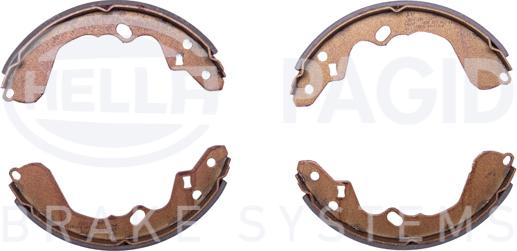 HELLA 8DB 355 000-491 - Комплект тормозных колодок, барабанные autospares.lv