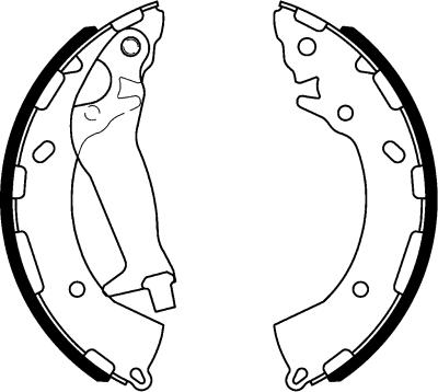 HELLA 8DB 355 000-401 - Комплект тормозных колодок, барабанные autospares.lv