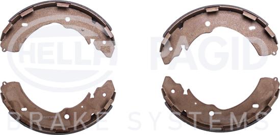 HELLA 8DB 355 000-421 - Комплект тормозных колодок, барабанные autospares.lv