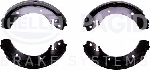 HELLA 8DB 355 000-551 - Комплект тормозных колодок, барабанные autospares.lv